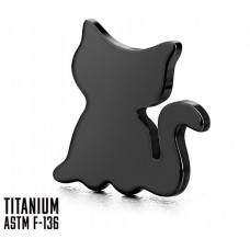 Накрутка из титана ASTM F-136 CAT BLACK с PVD покрытием черного цвета